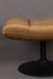 BAR LOUNGE HOCKER  - Fluweel Golden Brown