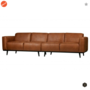 BEPUREHOME - Statement Eco leer Cognac - 280cm