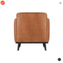 BEPUREHOME - Statement Eco Leer Cognac - Fauteuil