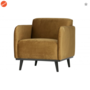 BEPUREHOME - Statement Fluweel Honing Geel - Fauteuil