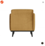 BEPUREHOME - Statement Fluweel Honing Geel - Fauteuil