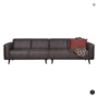 BEPUREHOME - Statement Eco Leer Grijs - 280cm