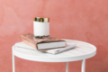 GLAZED SIDE TABLE - White 
